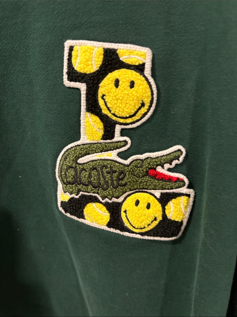‼️RARE‼️ Unisex Lacoste & Smiley Collab Sweatshirt - Picture 4 of 7